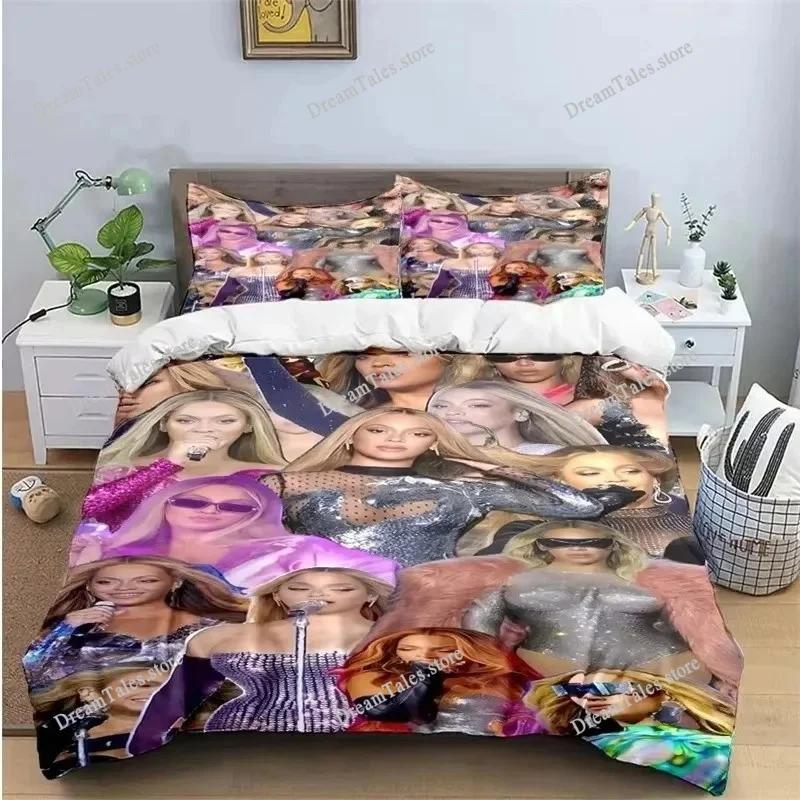 Pop Female Singer B-Beyonce Bedding Set Boys Girls Twin Queen King Size Duvet Cover Pillowcase Bed Boys Adult Home Textileextile