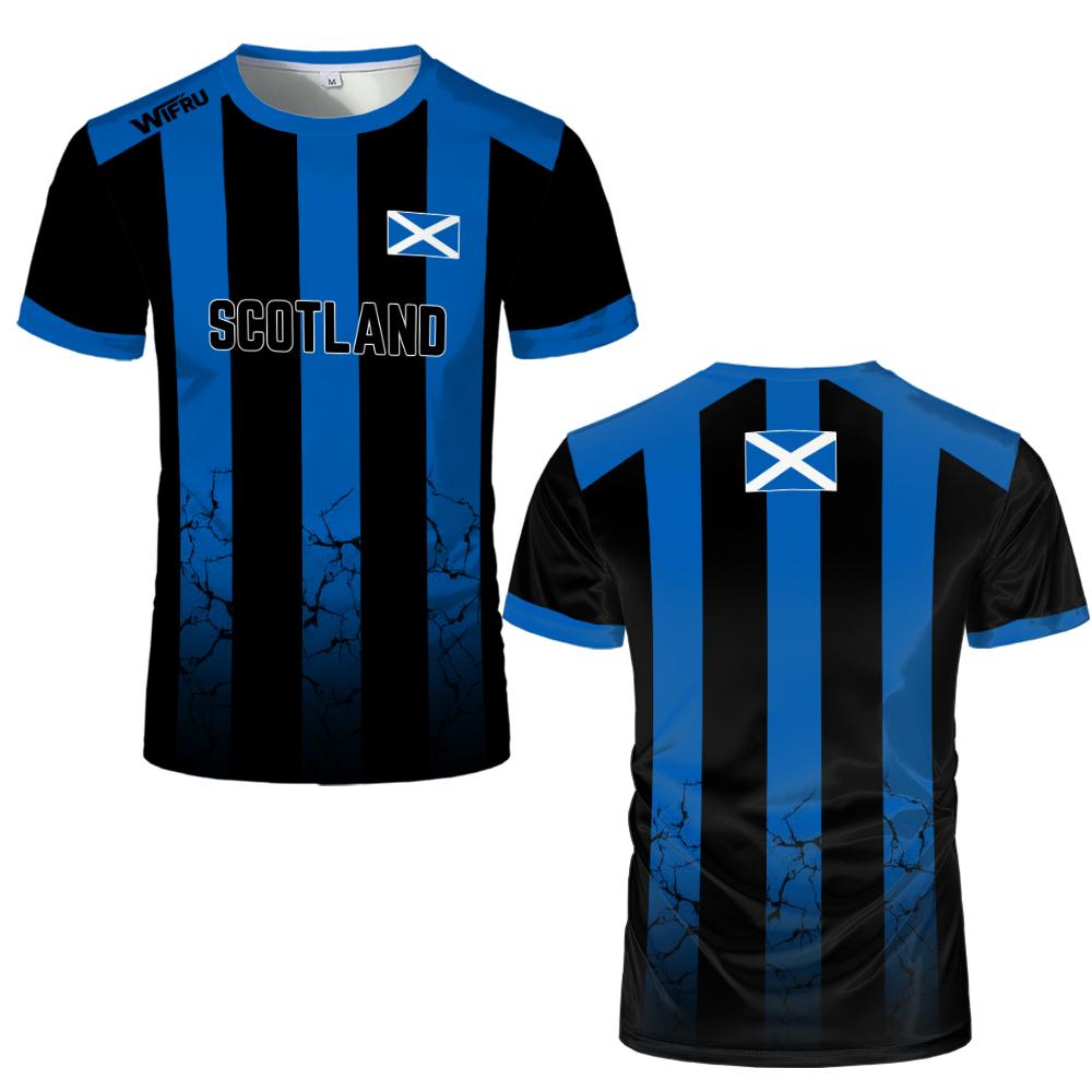 Scotland Flag Printed Jersey Men Fashion Football T-shirt Men's And Women's Casual Quick-drying And Breathable Training Uniform