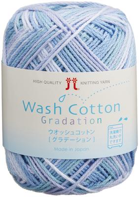 Hamanaka Washed Cotton Gradient Wool Thick Light Blue 40g 102m 10 Ball Set 2333 Col.309 Approx.