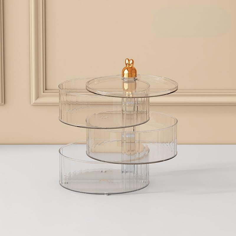 New Year's Home Living Room Candy Box High-end Light Luxury Transparent Dried Fruit Plate New Year's Nut Snack Storage Box