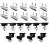 Solar Panel Mounting Brackets Set 4/6/10Pcs Mid End Clamps Rails Included Easy Install for Off Grid Solar System
