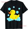 Cute Yellow Duck Duckie Bath Toys Rubber Ducky T Shirt  Vintage Washed Stretched Graphic Breathable Streetwear Slightly Fashion