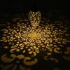 Outdoor Water Drop Shaped Solar Projection Light Waterproof Hollowed-Out For Garden Patio Stair Fence Street Landscape Balcony