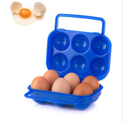 Sagit  Portable 6 Eggs Plastic Container Holder Folding Egg Storage Box Handle Case