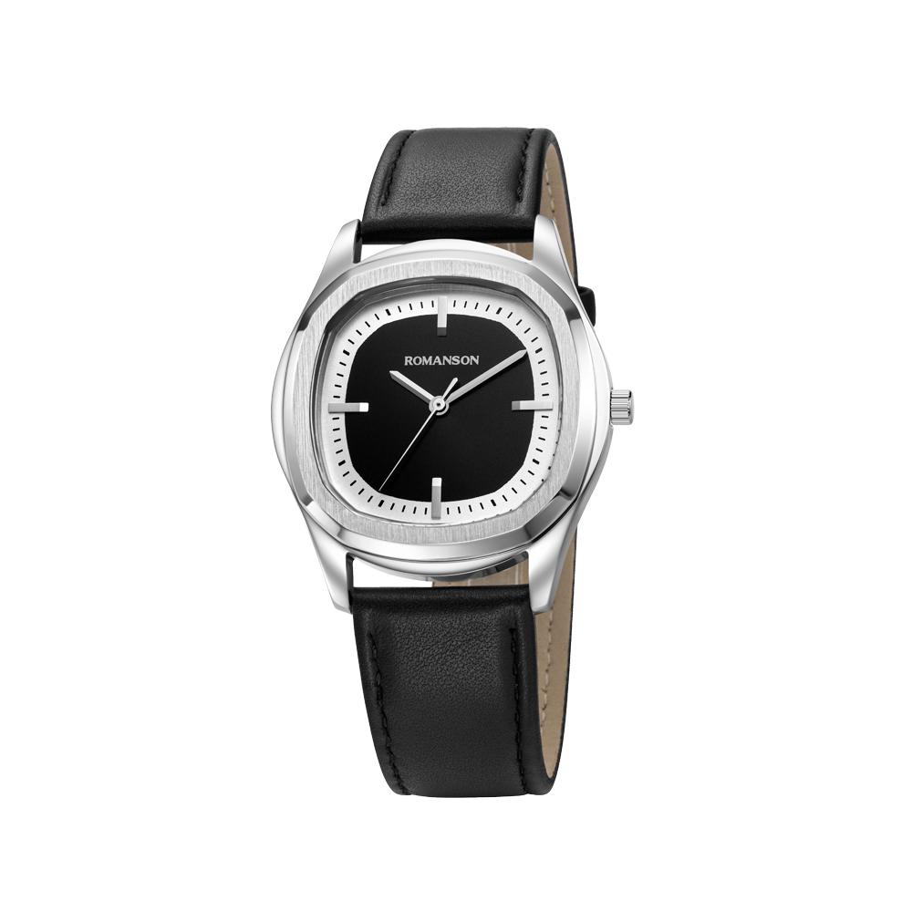 Lomanson Romance Square Black Leather Watch Rwtlmm5Bf013Whbk0