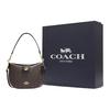 New COACH HoboElla Canvas With Leather Shoulder Bag Crossbody Bag Handbag Large Size Women's Dark Brown CH554-IMAA8