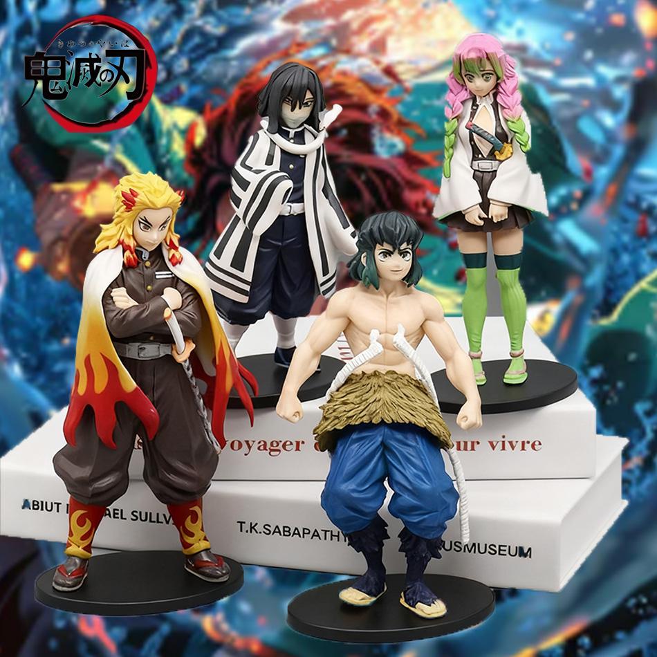 Anime Demon Slayer Figure Kamado Tanjirou Nezuko Action Figures Model Toys Zenitsu Figurine Inosuke Kimetsu No Yaiba Figura