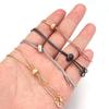 2pcs Copper Plated Adjustable Bracelet Extender Chains With Silicone Beads For Jewelry Making DIY Necklace Bracelets Accessories