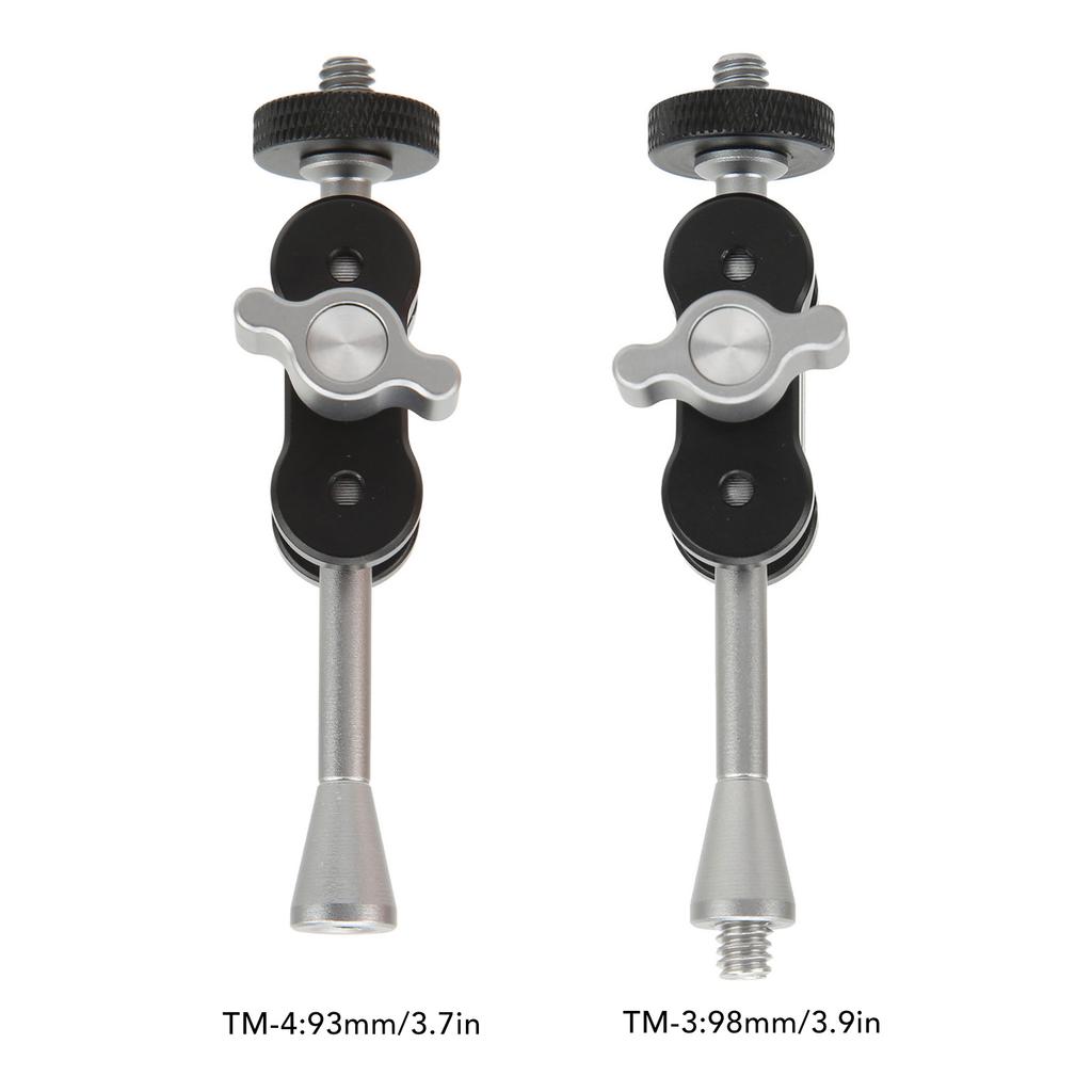 Camera Extension Mount Bar Universal Aluminium Alloy Camera Extend Bracket For Fill Light Live Microphone TM‑3 98mm