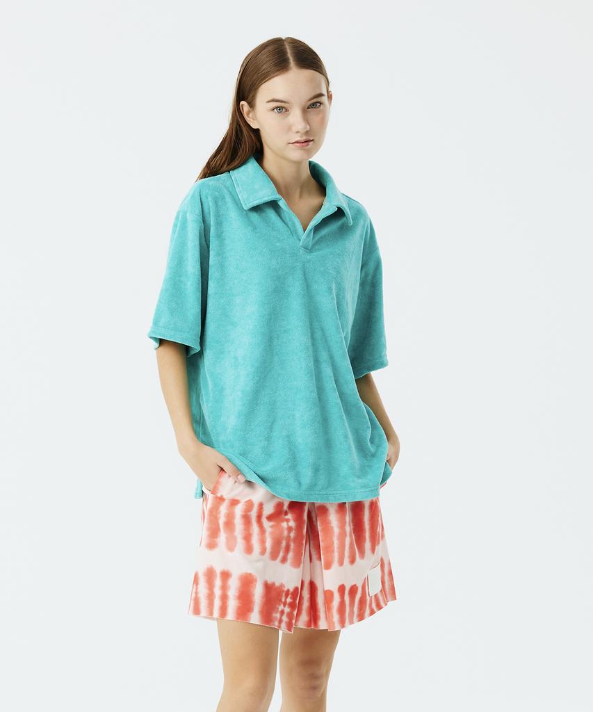 ZAKOPANE Happy Terry Polo Shirt_Ice Mint