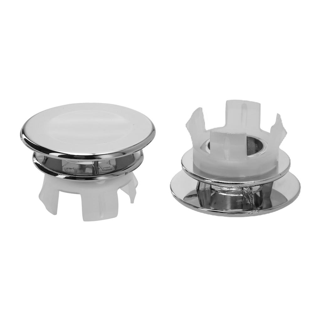 Chrome Durabile High Quality Long-lasting Hole Overflow Cover Universial Bathroom Convenient 2*Cover 33*11.8mm