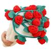 Simulated Rose Blanket Valentine Qixi Mother's Day Practical Gift Bouquet Round Blanket Finished Gift for Friend Wife Couple