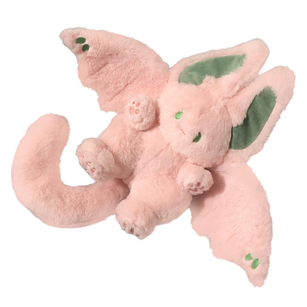Plüsch Hasenpuppe Weich Niedlich PP Baumwollfüllung Flügel Langer Schwanz Design Stofftier Hase Spielzeug für Kinder Erwachsene Rosa