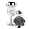 2pcs Silver Metal Wine Glass Exquisite Cocktail Glass Goblets & Chalices Chalice Goblet  Banquet