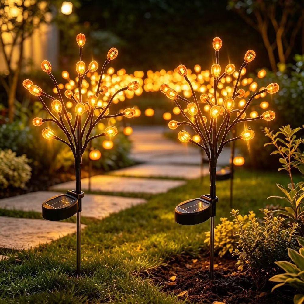 Auto On/Off Solar Garden Lights Waterproof Halloween Lights Solar Garden Stake Lights Lawn