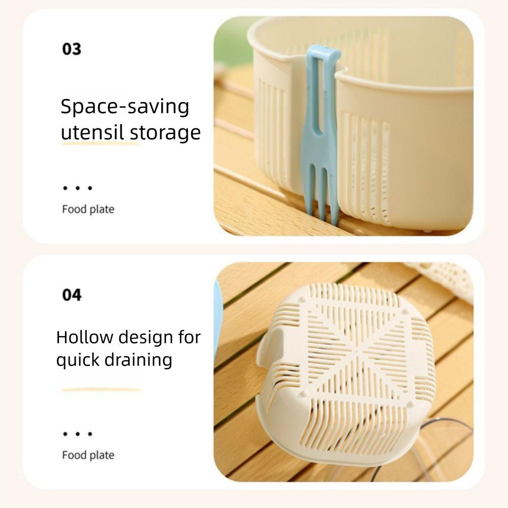 Foldable Handle Large Drain Basket with Lid Thickened Kitchen Drain Bowl  Soup Basket