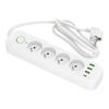 Extension cable 4gn+USB/1.5m/Zu+W/1.5mm white