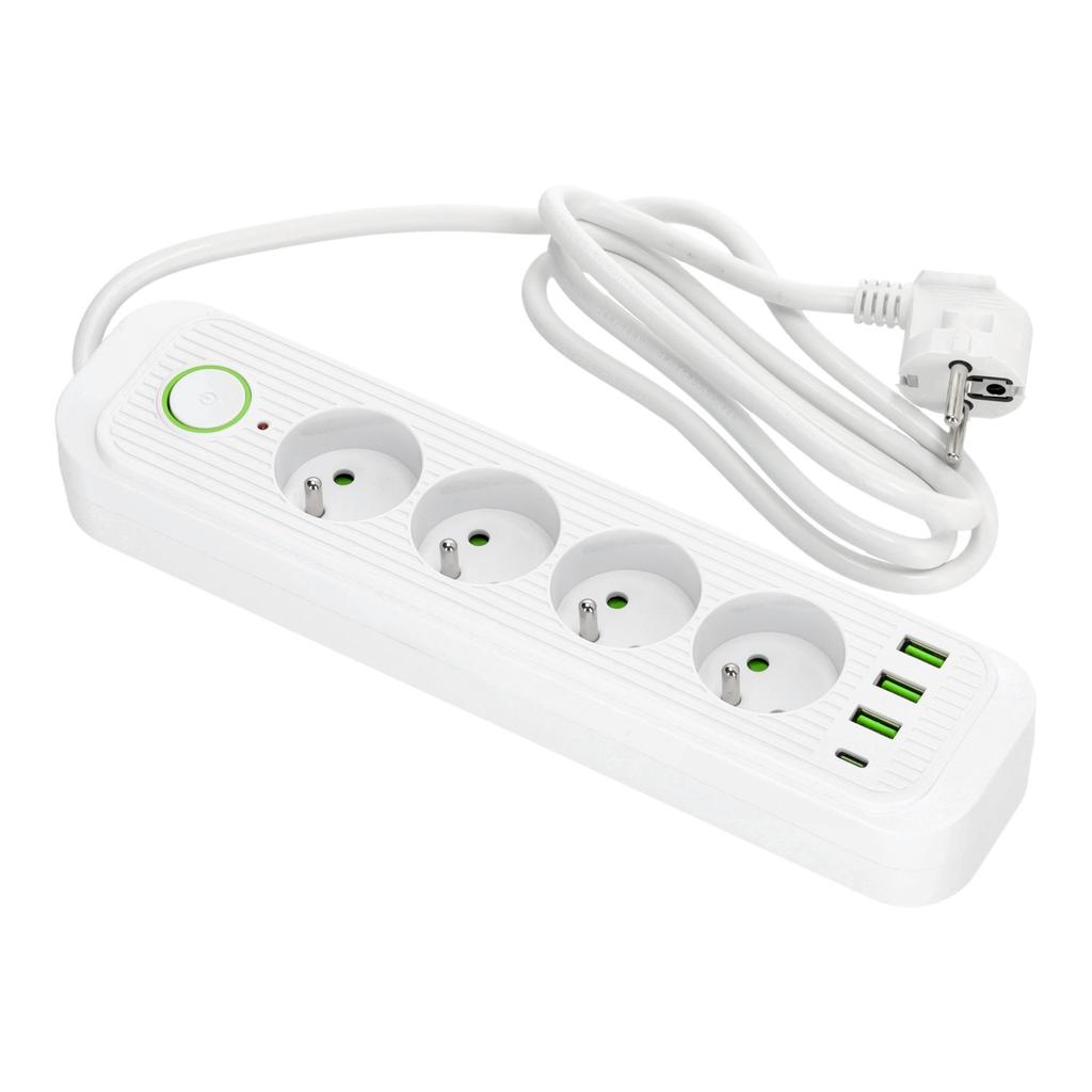 Extension cable 4gn+USB/1.5m/Zu+W/1.5mm white