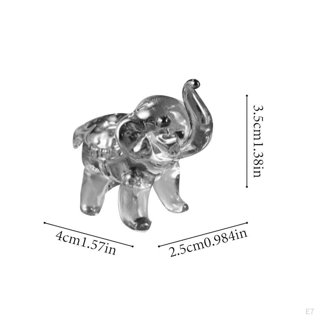 Elephant Figurine Animal Sculpture Family Friends Gift Table Centerpoece for Bookshelf