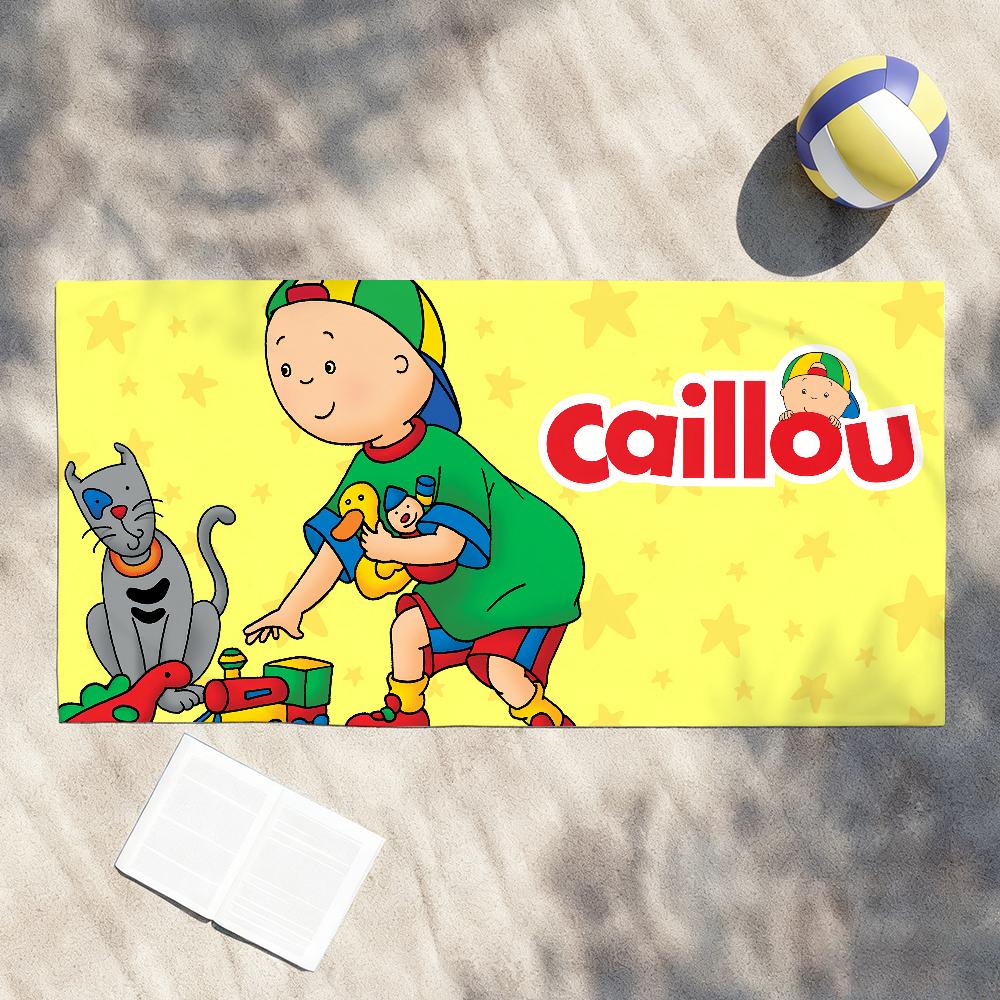 Cute C-Caillou Cartoon Towel Shower Sauna Travel Spa Quick Dry Gym Accessories Soft Large Beach Towels