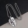 Korean Joker Mask Pendant Men's Necklace - Hip Hop Streetwear Smiley Titanium Steel Chain