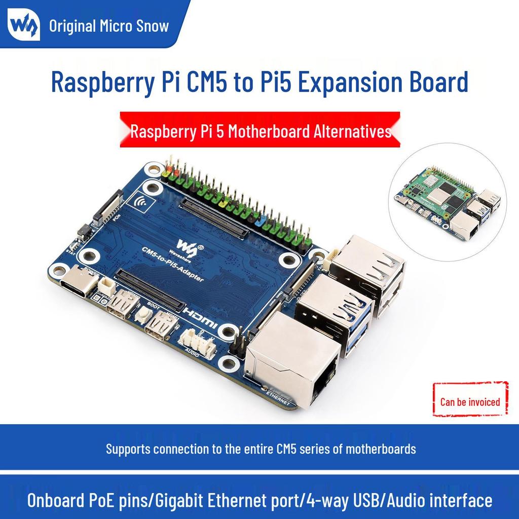 Raspberry Pi CM5 Compute Module Mini Host: New Audio Interface with Microphone Input