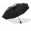 1pc Butterfly Mandala Artwork Auto-Fold Umbrella with One-Touch Open/Close - 8 Reinforced Ribs for Windproof Stability,  yy251118156