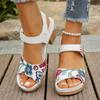 New Women's Peep Toe Hihg Heel Sandals Summer Gladiator Shoes Chunky Heel Platform Women's Sandals Flower Ladies Heeled Shoes