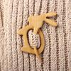 Trendy Bear Rabbit Dog Animal Bird Fashion Jewelry Wooden Brooch Women Brooch Clothing Accessory