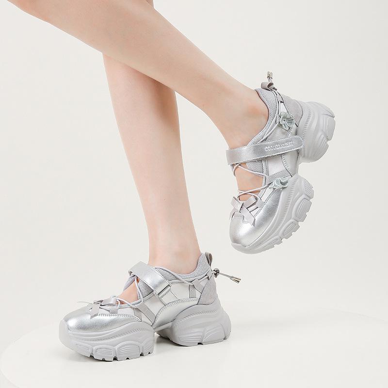New High-end Velcro Sandals Women's Bag Head Outer Wear Platform Sandals Casual Fashion Hollow Sports Sandals Summer