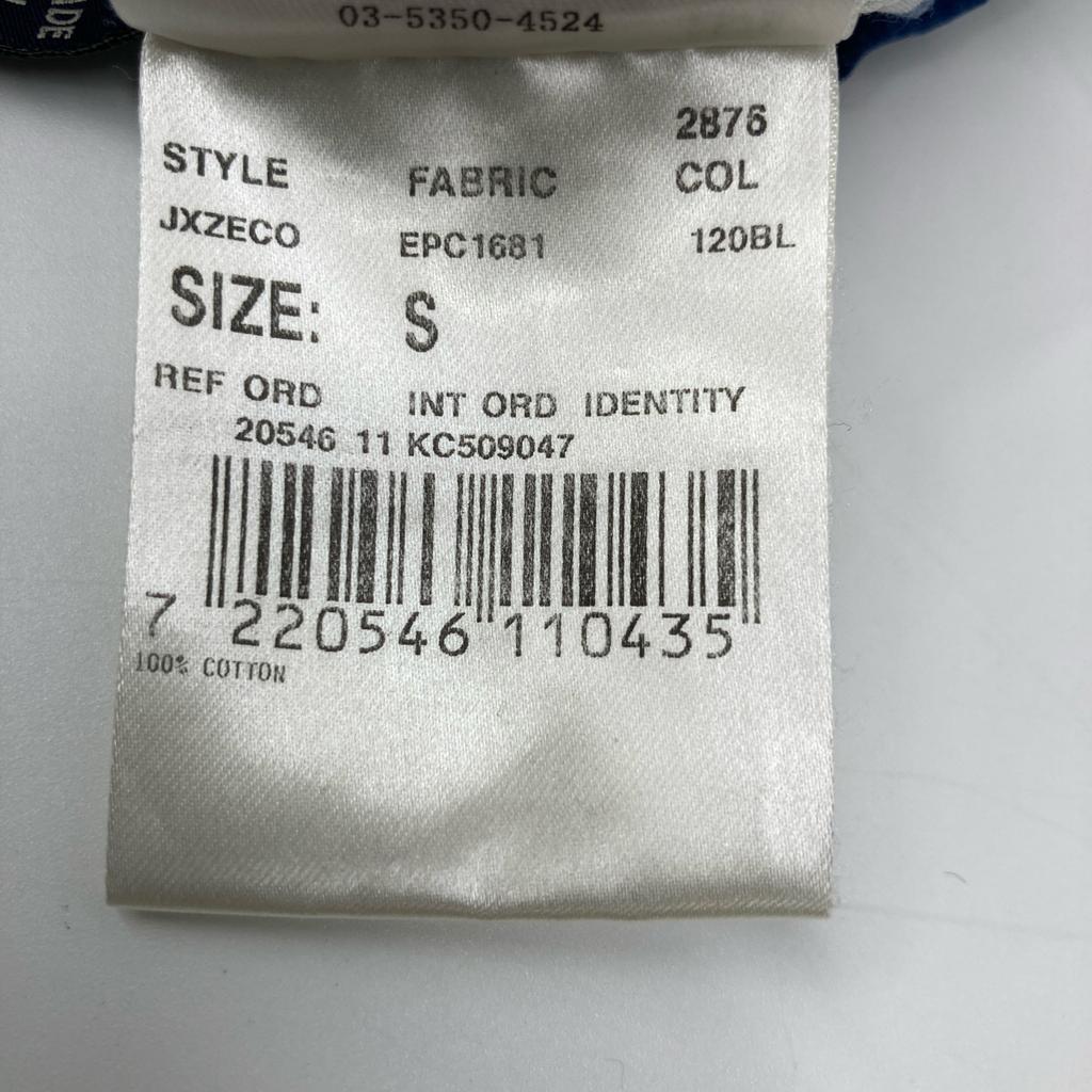 LARDINI Blue Leaf Print Open Collar Shirt Tops S blueUsed