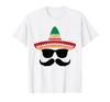 5. Maj Ansigt Mexicansk Sombrero Overskæg Cinco Solbriller T-shirt
