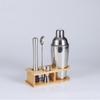 Bamboo Rack Cocktail Shaker Set