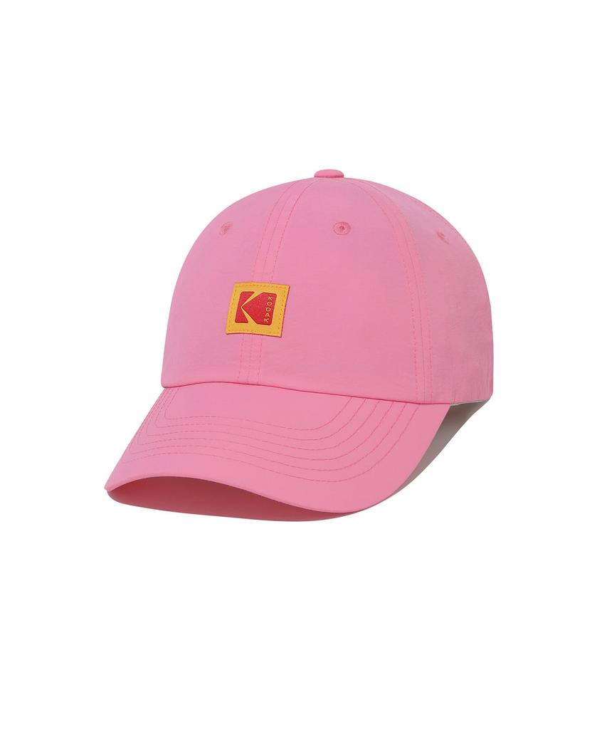 KODAK Relax Fit Square Logo Nylon Ball Cap Pink