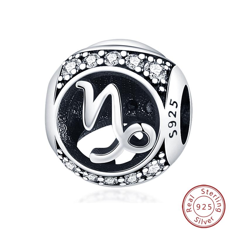 Charms Fit Qikaola Bracelets Copper Twelve Constellations Charms Beads Leo Aries Virgo For Birthday Jewelry Gifts