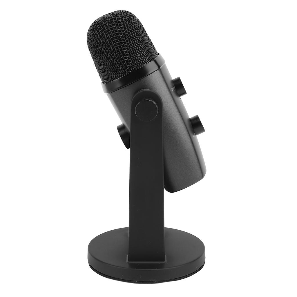Gaming Microphone USB PC Condenser Mic with Shock Mount Quick Mute Function Rotating Gain Knob for