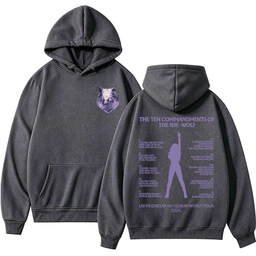 Shakira Las Mujeres Ya No Lloran World Tour Wolf Hoodie Unisex Fashion Hoody Sweatshirts Casual Autumn Oversized Pullovers