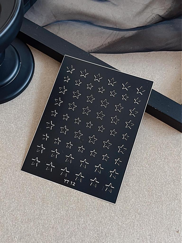 Nail Art Accessories: Adhesive Stickers, Star & Butterfly Designs, Glue Pads, Spray Paint, Small Decor Elements