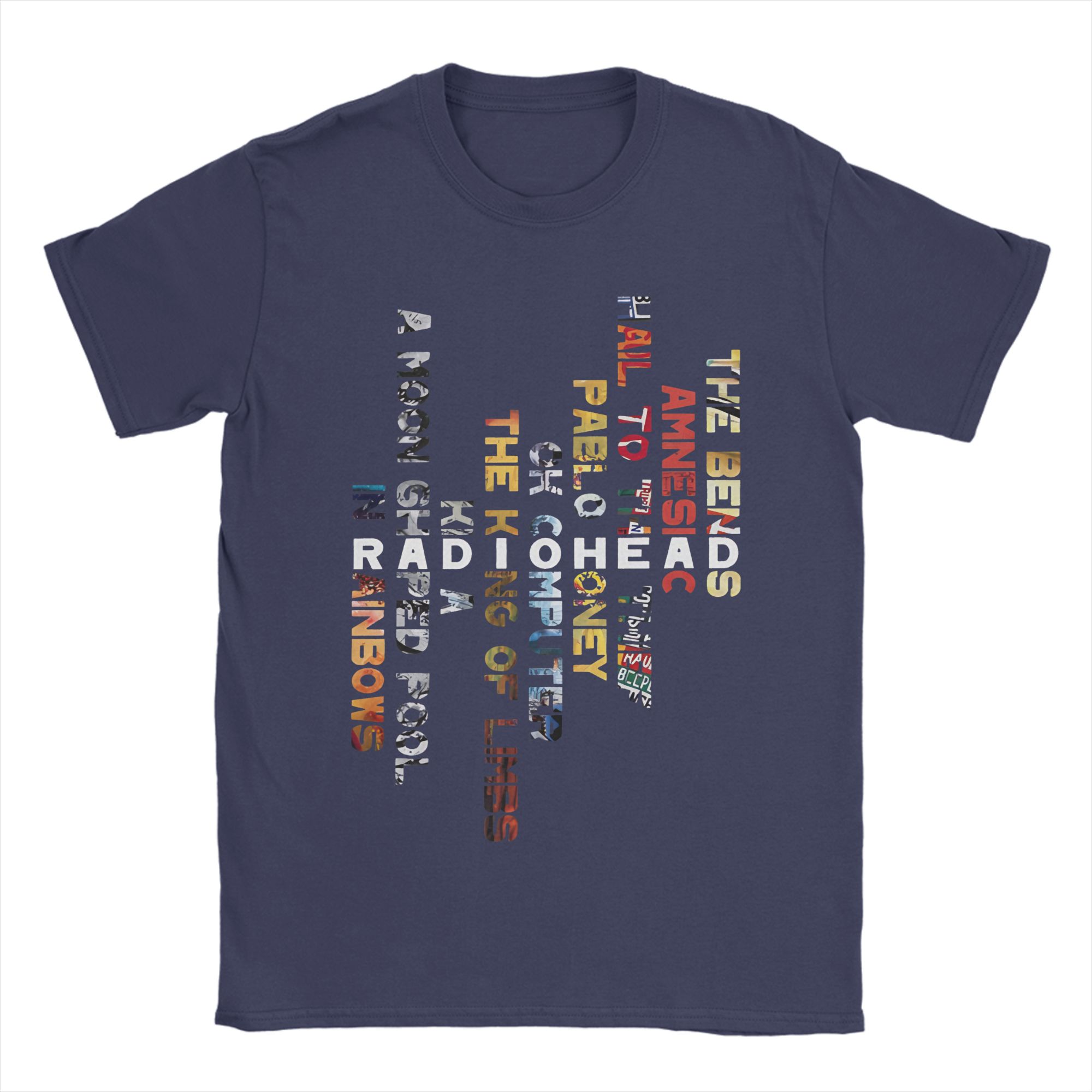 

Футболки Radioheads In Rainbows для чоловіків З чистої бавовни Винтажні футболки З круглим вирізом Футболки З коротким рукавом Одяг Літо 2XL