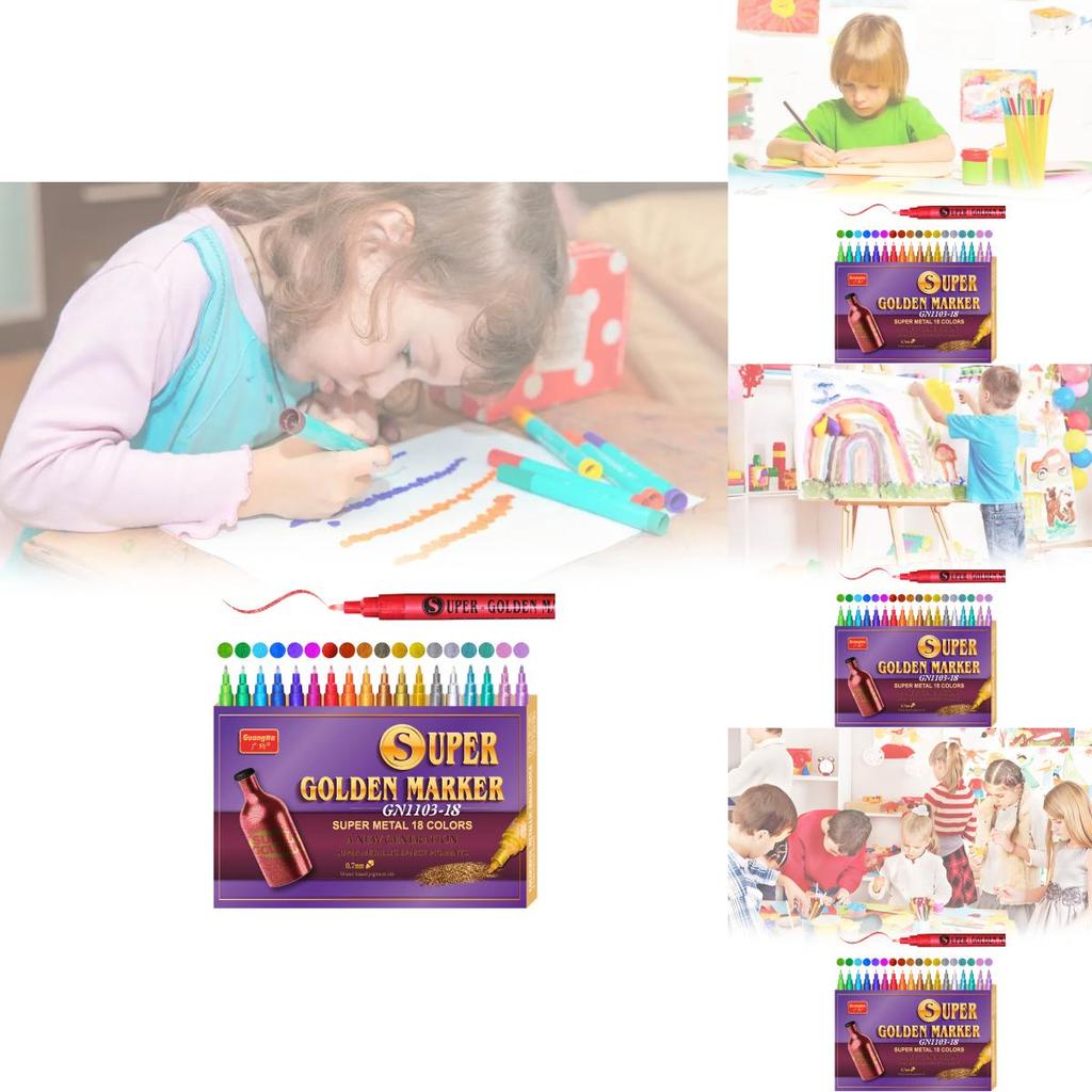 Artistic Acrylic Markers With 18 Colors Metal Paint Pens For Art Projects And Illustration