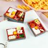 PVC Dollhouse Mini Sushi Keychain Scene Model Japanese Style Food Box Keychain  Photo Props