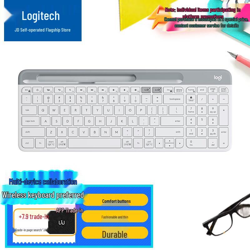 Logitech K580 Ultra-Thin Wireless Bluetooth Keyboard