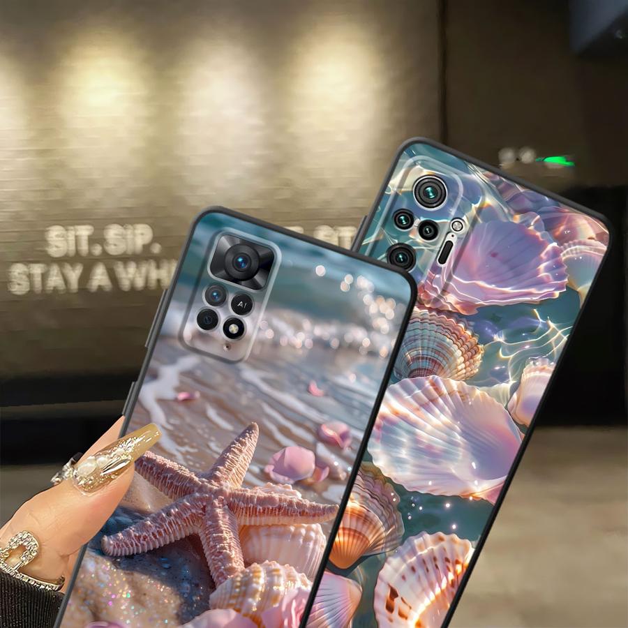 Ocean Scenery Pattern Funda Phone Cover Case for Xiaomi Redmi Note 11 10 9 12 Pro 10S 9S 14 7 8 11s 12s 13 Pro Plus
