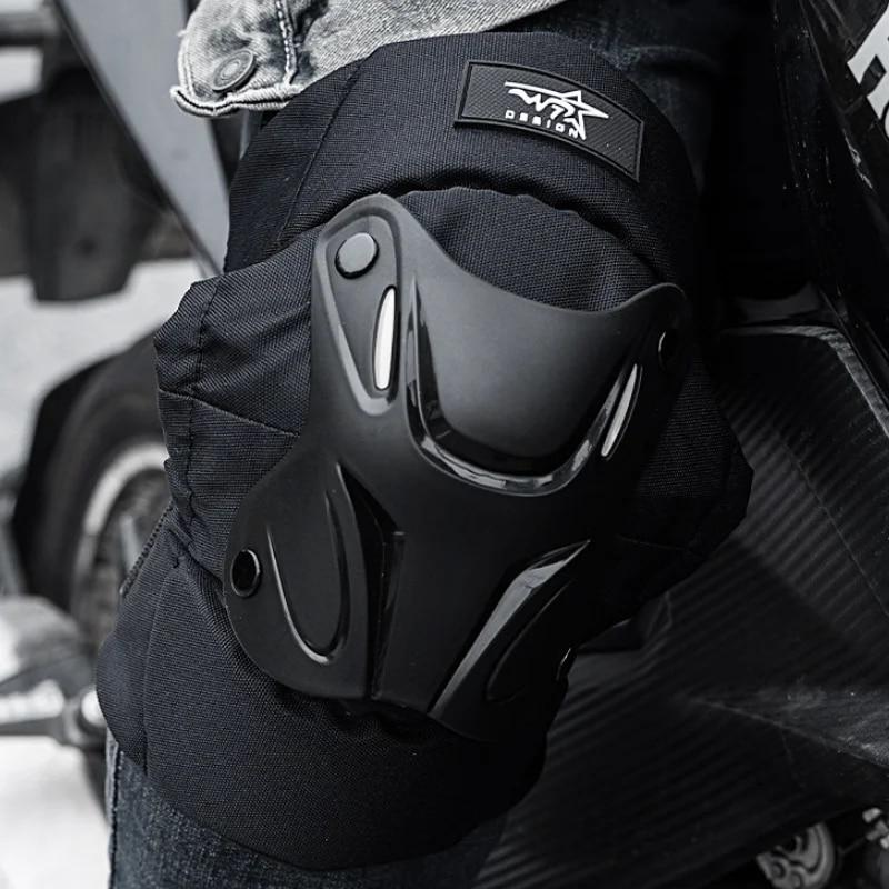 Motorcycle Knee Pads Protectors Elbow Reflective Protector Guards Outdoor Rider Protection Knee  Gear Protector Guards Kit
