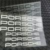 6ks Pro Porsche Cayenne Panamera Macan 911 Taycan Boxster Cayman 918 Pajun Osobnostní nálepka na auto Palivová nádrž Helma Kolo Nálepka