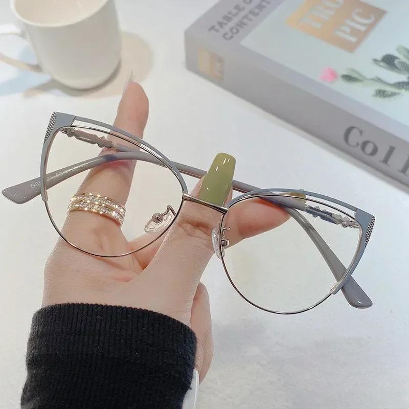 Retro Design Lady Cat Eye Glasses Frame Anti Blue Light Computer Goggles Women Fashion Eyewear Gafas Mujer Anti Luz Azul