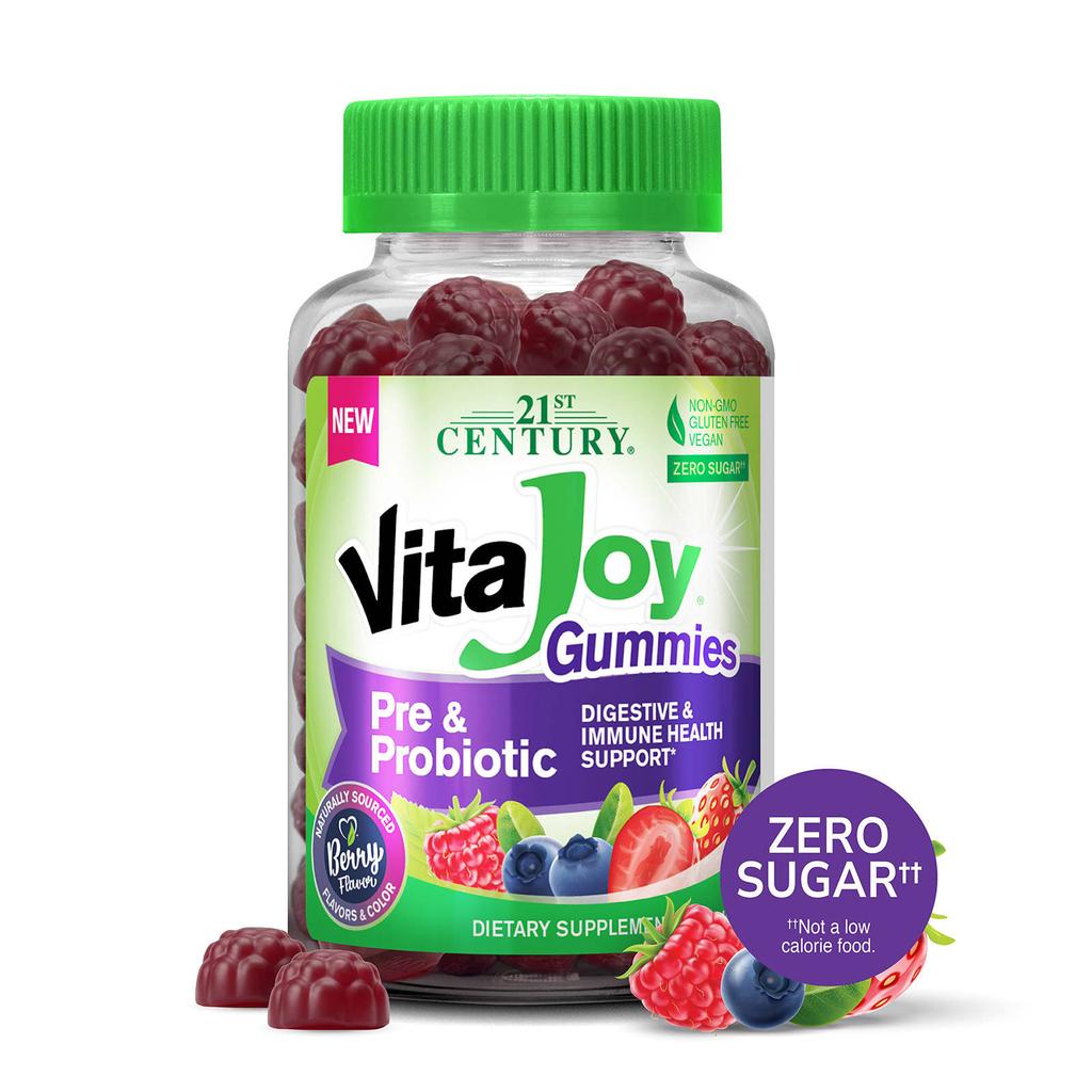 21st Century VitaJoy® Prebiotic and Probiotic Gummy Jelly, Berry Flavor, 60 Gummies
