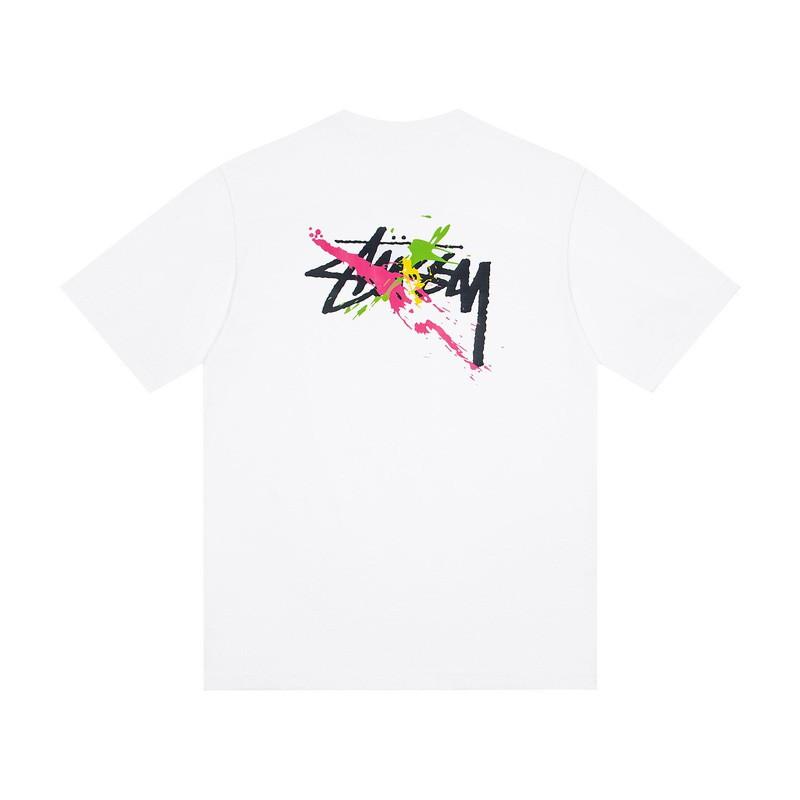 Camiseta de Algodón Unisex de Corte Holgado con Estampado de Letras Camiseta Casual de Manga Corta para Adolescentes y Adultos