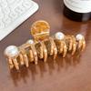 Extra Fashionable Large Pearl Inlaid Acetate Hair Clip Versatile Claw For Style Effortless