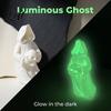 Spooky Window Display 3D Printed Glow In The Dark Skull Ornament Gothic Hooded Ghost Statue Halloween Party Supplies for Desktop Decoration Luminous